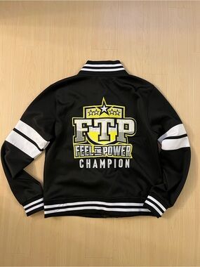 Varsity Black & White FTP "Feel The Power" Champion Jacket